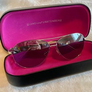 DVF Aviator Sunglasses with Case